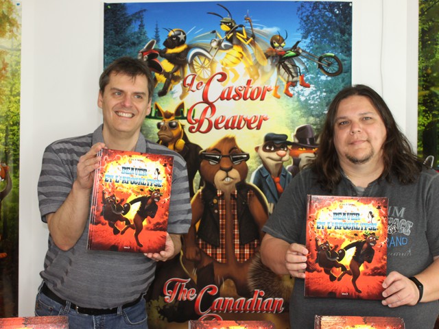 Claude Jalbert and Steeve Cadorette at the release of the Adventures of Beaver album 3 ... The Apocalypse!